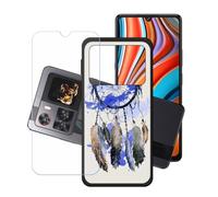 GYDQQKJ Funda para Cubot X100 + Protector de Pantalla Protectora Vidrio Cristal Film Templado, Negro Suave TPU Silicona Cover Carcasa Caso Case para (6.88") - LH86