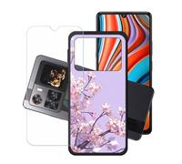 GYDQQKJ Funda para Cubot X100 + Protector de Pantalla Protectora Vidrio Cristal Film Templado, Negro Suave TPU Silicona Cover Carcasa Caso Case para (6.88") - LH87
