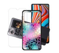 GYDQQKJ Funda para Cubot X100 + Protector de Pantalla Protectora Vidrio Cristal Film Templado, Negro Suave TPU Silicona Cover Carcasa Caso Case para (6.88") - LH5