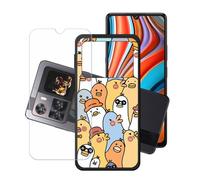 GYDQQKJ Funda para Cubot X100 + Protector de Pantalla Protectora Vidrio Cristal Film Templado, Negro Suave TPU Silicona Cover Carcasa Caso Case para (6.88") - LH74