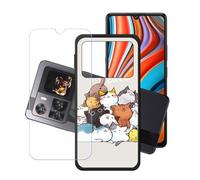 GYDQQKJ Funda para Cubot X100 + Protector de Pantalla Protectora Vidrio Cristal Film Templado, Negro Suave TPU Silicona Cover Carcasa Caso Case para (6.88") - LH61