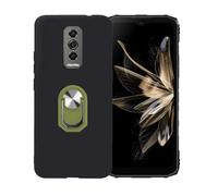 GYDQQKJ Funda para Doogee Blade 10 Pro Energy (6.56"), Carcasa Shell Negro Flexible Ultra Soft Slim Suave Silicona Cover Gel Tapa Caso Case para (Verde Anillo Soporte)