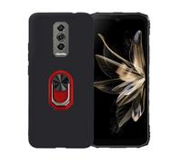GYDQQKJ Funda para Doogee Blade 10 Pro Energy (6.56"), Carcasa Shell Negro Flexible Ultra Soft Slim Suave Silicona Cover Gel Tapa Caso Case para (Rojo Anillo Soporte)