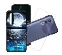 GYDQQKJ Funda para Doogee Blade 20 Turbo + Protector de Pantalla Protectora Vidrio Cristal Film Templado, Negro Suave TPU Silicona Cover Carcasa Caso Case para (6.60") - LH39