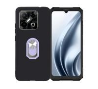 GYDQQKJ Funda para Doogee Blade GT Pro (6.72"), Carcasa Shell Negro Flexible Ultra Soft Slim Suave TPU Silicona Cover Gel Tapa Caso Case para Doogee Blade GT Pro (Morado Anillo Soporte)