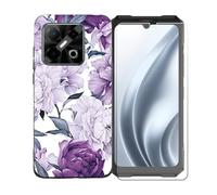 GYDQQKJ Funda para Doogee Blade GT Pro + Protector de Pantalla Protectora Vidrio Cristal Film Templado, Negro Suave TPU Silicona Cover Carcasa Caso Case para (6.72") - LLM28