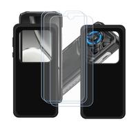 GYDQQKJ Funda para Doogee Blade20 Play + 3 Piezas Vidrio Protector de Pantalla Cristal Templado Film, 2-Pack Negro Suave TPU Silicona Cover Carcasa Caso Case para (6.60")