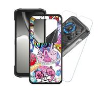 GYDQQKJ Funda para Doogee Blade20 Play + Protector de Pantalla Protectora Vidrio Cristal Film Templado, Negro Suave TPU Silicona Cover Carcasa Caso Case para (6.60") - LH43