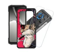 GYDQQKJ Funda para Doogee Blade20 Play + Protector de Pantalla Protectora Vidrio Cristal Film Templado, Negro Suave TPU Silicona Cover Carcasa Caso Case para (6.60") - LH49