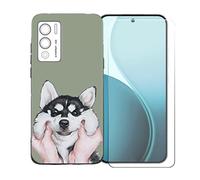 GYDQQKJ Funda para Doogee N60 Pro + Protector de Pantalla Protectora Vidrio Cristal Film Templado, Negro Suave TPU Silicona Cover Carcasa Caso Case para (6.67") - LLM8