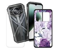 GYDQQKJ Funda para Doogee S Cyber Pro + Protector de Pantalla Protectora Vidrio Cristal Film Templado, Negro Suave TPU Silicona Cover Carcasa Caso Case para (6.58") - LH19
