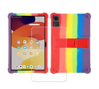 GYDQQKJ Funda para Doogee Tab G6 Plus (11.0") + Protector de Pantalla Protectora Vidrio Cristal Film Templado, Siete Colores Suave TPU Silicona Cover Carcasa Caso Case para - Siete Colores