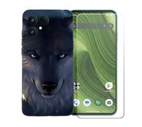 GYDQQKJ Funda para Fairphone 6 + Protector de Pantalla Protectora Vidrio Cristal Film Templado, Negro Suave TPU Silicona Cover Carcasa Caso Case para (6.31") - BST12