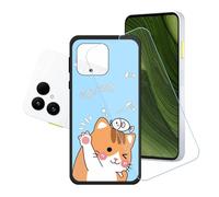 GYDQQKJ Funda para Fairphone 6 + Protector de Pantalla Protectora Vidrio Cristal Film Templado, Negro Suave TPU Silicona Cover Carcasa Caso Case para (6.31") - LH78