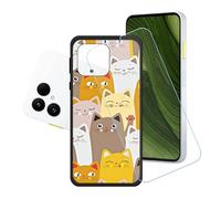 GYDQQKJ Funda para Fairphone 6 + Protector de Pantalla Protectora Vidrio Cristal Film Templado, Negro Suave TPU Silicona Cover Carcasa Caso Case para (6.31") - LH77
