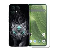GYDQQKJ Funda para Fairphone 6 + Protector de Pantalla Protectora Vidrio Cristal Film Templado, Negro Suave TPU Silicona Cover Carcasa Caso Case para (6.31") - BST13