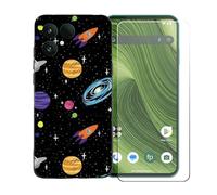 GYDQQKJ Funda para Fairphone 6 + Protector de Pantalla Protectora Vidrio Cristal Film Templado, Negro Suave TPU Silicona Cover Carcasa Caso Case para (6.31") - BST1