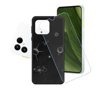 GYDQQKJ Funda para Fairphone 6 + Protector de Pantalla Protectora Vidrio Cristal Film Templado, Negro Suave TPU Silicona Cover Carcasa Caso Case para (6.31") - LH98