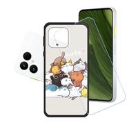 GYDQQKJ Funda para Fairphone 6 + Protector de Pantalla Protectora Vidrio Cristal Film Templado, Negro Suave TPU Silicona Cover Carcasa Caso Case para (6.31") - LH61