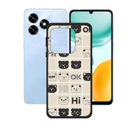 GYDQQKJ Funda para Honor X5C Plus, Carcasa Shell Negro Flexible Ultra Soft Slim Suave TPU Silicona Cover Gel Tapa Caso Case para (6.74") - LH75