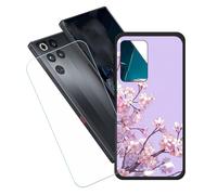 GYDQQKJ Funda para Nubia Red Magic 11 Pro + Protector de Pantalla Protectora Vidrio Cristal Film Templado, Negro Suave TPU Silicona Cover Carcasa Caso Case para (6.85") - LH87