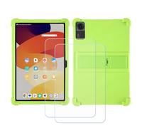 GYDQQKJ Funda para OnePlus Pad 3 (13.20") [2 Piezas] Protector de Pantalla Protectora Vidrio Cristal Film Templado, Verde Suave TPU Silicona Cover Carcasa Caso Case para - Verde