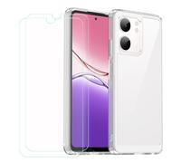 GYDQQKJ Funda para OPPO A5X 5G + 2 Piezas Vidrio Protector de Pantalla Cristal Templado Film, Transparente Suave TPU Silicona Cover Carcasa Caso Case para OPPO A5X 5G (6.67")