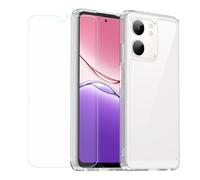 GYDQQKJ Funda para OPPO A5X 5G + Vidrio Protector de Pantalla Cristal Templado Film, Transparente Suave TPU Silicona Cover Carcasa Caso Case para OPPO A5X 5G (6.67")