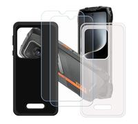 GYDQQKJ Funda para Oscal Pilot 3 + 2 Piezas Vidrio Protector de Pantalla Cristal Templado Film, 2-Pack Translúcido + Negro Suave TPU Silicona Cover Carcasa Caso Case para (6.78")