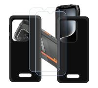 GYDQQKJ Funda para Oscal Pilot 3 + 2 Piezas Vidrio Protector de Pantalla Cristal Templado Film, 2-Pack Negro Suave TPU Silicona Cover Carcasa Caso Case para (6.78")