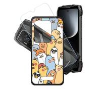 GYDQQKJ Funda para Oscal Pilot 3 + Protector de Pantalla Protectora Vidrio Cristal Film Templado, Negro Suave TPU Silicona Cover Carcasa Caso Case para (6.78") - LH74