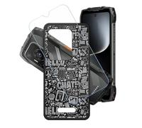 GYDQQKJ Funda para Oscal Pilot 3 + Protector de Pantalla Protectora Vidrio Cristal Film Templado, Negro Suave TPU Silicona Cover Carcasa Caso Case para (6.78") - LH24