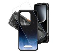 GYDQQKJ Funda para Oscal Pilot 3 + Protector de Pantalla Protectora Vidrio Cristal Film Templado, Negro Suave TPU Silicona Cover Carcasa Caso Case para (6.78") - LH46