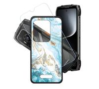 GYDQQKJ Funda para Oscal Pilot 3 + Protector de Pantalla Protectora Vidrio Cristal Film Templado, Negro Suave TPU Silicona Cover Carcasa Caso Case para (6.78") - LH33