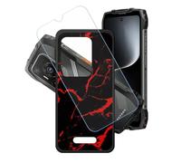 GYDQQKJ Funda para Oscal Pilot 3 + Protector de Pantalla Protectora Vidrio Cristal Film Templado, Negro Suave TPU Silicona Cover Carcasa Caso Case para (6.78") - LH36