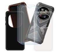 GYDQQKJ Funda para Oscal Tank 1 + 4 Piezas Vidrio Protector de Pantalla Cristal Templado Film, Transparente + Negro Suave TPU Silicona Cover Carcasa Caso Case para (6.78")