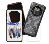 GYDQQKJ Funda para Oscal Tank 1 + Protector de Pantalla Protectora Vidrio Cristal Film Templado, Negro Suave TPU Silicona Cover Carcasa Caso Case para (6.78") - LH86