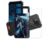 GYDQQKJ Funda para Oukitel G3 + Protector de Pantalla Protectora Vidrio Cristal Film Templado, Negro Suave TPU Silicona Cover Carcasa Caso Case para (6.0") - LH54