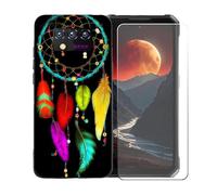 GYDQQKJ Funda para Oukitel WP100 Titan + Protector de Pantalla Protectora Vidrio Cristal Film Templado, Negro Suave TPU Silicona Cover Carcasa Caso Case para (6.80") - BST2
