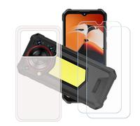 GYDQQKJ Funda para Oukitel WP53 S + 2 Piezas Vidrio Protector de Pantalla Cristal Templado Film, Translúcido Suave TPU Silicona Cover Carcasa Caso Case para (6.52")