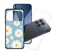 GYDQQKJ Funda para Poco F8 Ultra + Protector de Pantalla Protectora Vidrio Cristal Film Templado, Negro Suave TPU Silicona Cover Carcasa Caso Case para (6.90") - LH101