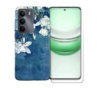 GYDQQKJ Funda para Realme C73 5G + Protector de Pantalla Protectora Vidrio Cristal Film Templado, Negro Suave TPU Silicona Cover Carcasa Caso Case para (6.67") - LLM40