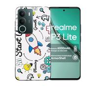 GYDQQKJ Funda para Realme P3 Lite 4G, Carcasa Shell Negro Flexible Ultra Soft Slim Suave TPU Silicona Cover Gel Tapa Caso Case para Realme P3 Lite 4G (6.67") - LLM36