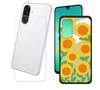 GYDQQKJ Funda para Samsung Galaxy A17 + Protector de Pantalla Protectora Vidrio Cristal Film Templado, Negro Suave TPU Silicona Cover Carcasa Caso Case para (6.78") - LH91