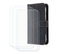 GYDQQKJ Funda para SPC Discovery SE (6.50"), [4X Protector de Pantalla Vidrio Templado] + Leather Carcasa Tapa Bumper PU Caso Soporte Cartera Case Flip Cuero Wallet Cover, para Negro -FG