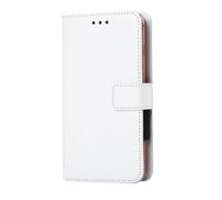 GYDQQKJ Funda para SPC Zeus 4G Pro (5.50 "), Carcasa Leather Tapa Bumper Caso PU Soporte Cartera Case Flip Cuero Wallet Cover, para Blanco -SXT
