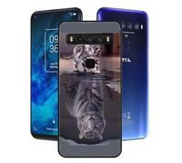 GYDQQKJ Funda para TCL 10 5G, DQG Carcasa Shell Negro Flexible Ultra Soft Slim Suave TPU Silicona Cover Gel Tapa Caso Case para TCL 10 5G (6.53") - BST8