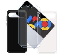 GYDQQKJ Funda para Tecno Spark GO 5G + 2 Piezas Vidrio Protector de Pantalla Cristal Templado Film, Transparente + Negro Suave TPU Silicona Cover Carcasa Caso Case para (6.74")