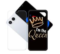 GYDQQKJ Funda para Tecno Spark GO 5G + Protector de Pantalla Protectora Vidrio Cristal Film Templado, Negro Suave TPU Silicona Cover Carcasa Caso Case para (6.74") - LH26