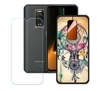 GYDQQKJ Funda para Ulefone Armor 17 Pro + Protector de Pantalla Protectora Vidrio Cristal Film Templado, DQG Negro Suave TPU Silicona Cover Carcasa Caso Case para (6.58") - KE15